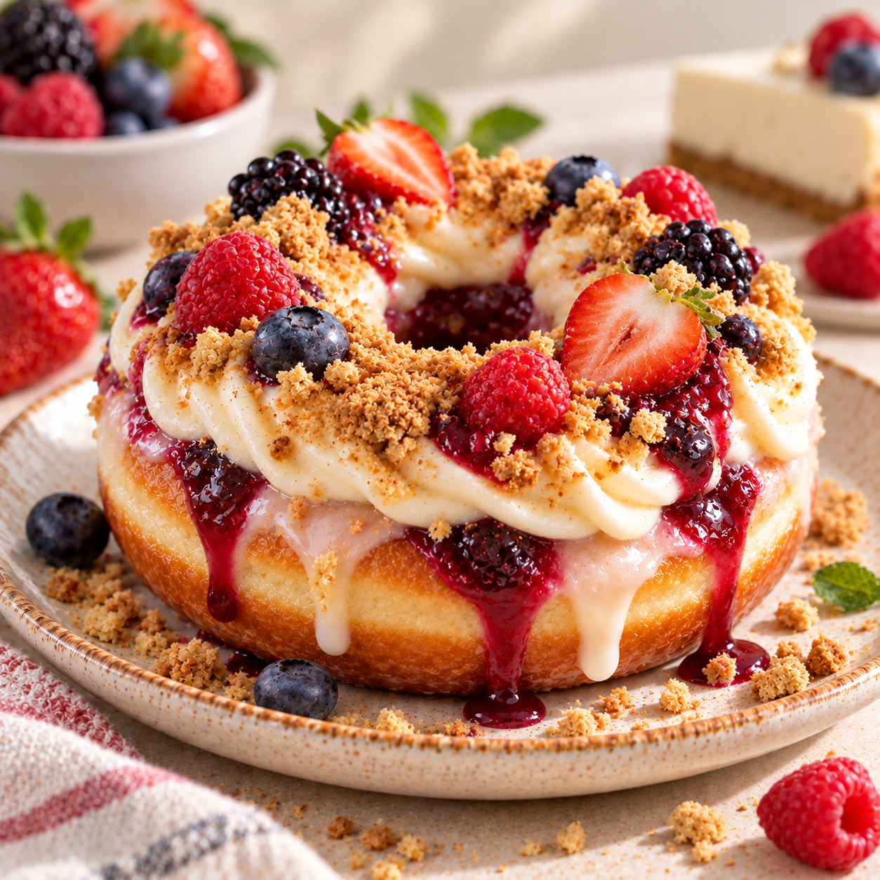 Berry Cheesecake doughnut